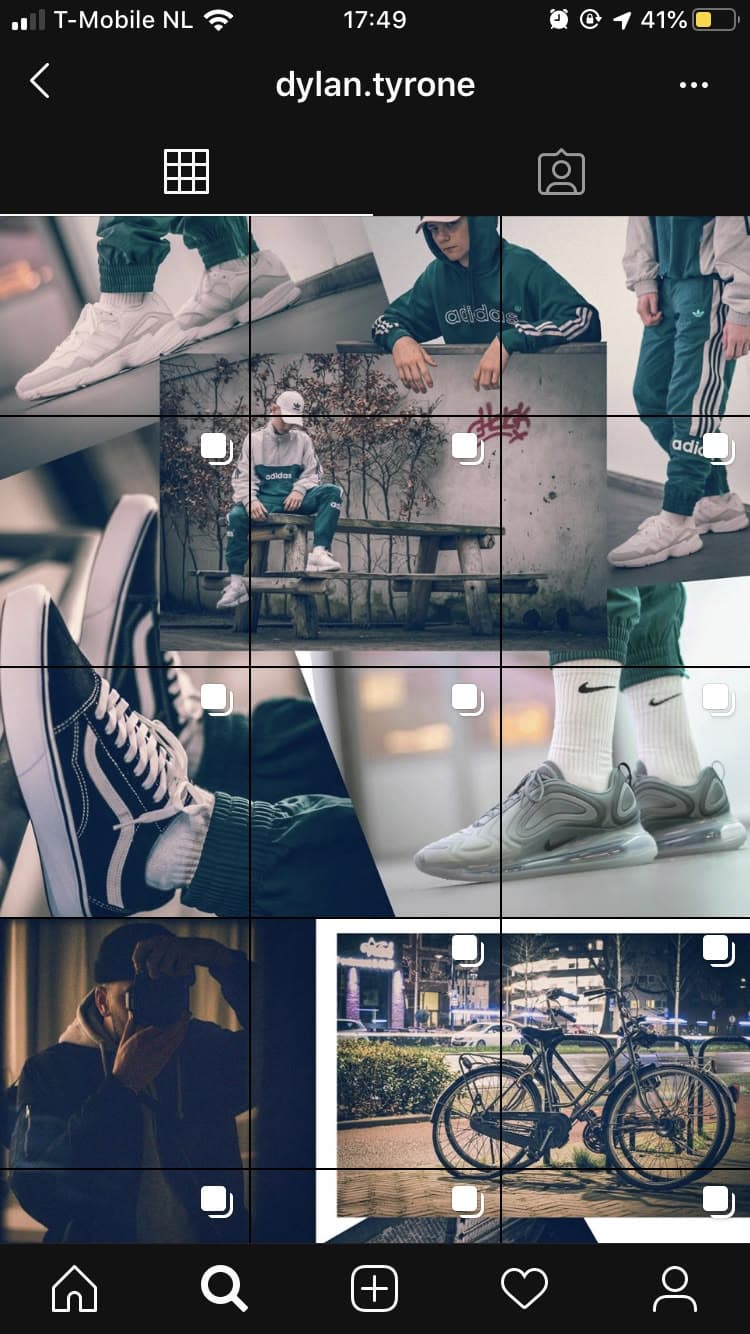 Fashion-oriented Instagram collage shown as a clean reference grid